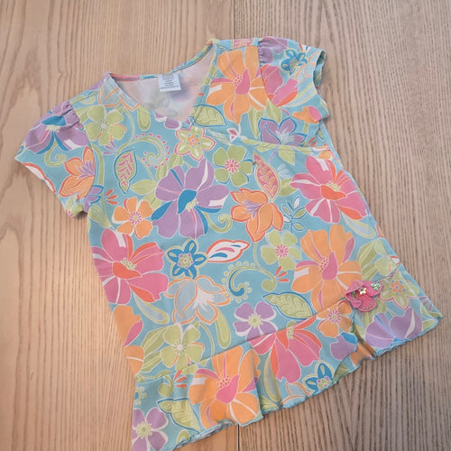 Gymboree ~Summer Tropical Floral ~ Ruffle Top size 7 - My Wyo Designs