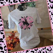Pink Cheetah Daisy Bucking Horse ~ Bella Ash Tee
