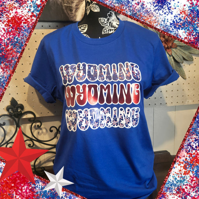Patchwork WYOMING ~ Royal Bella Tee
