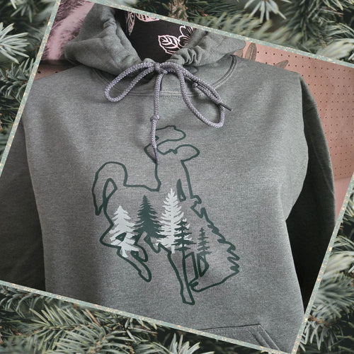 Deep in the Woods ~ Hthr Green Gildan Hoodie