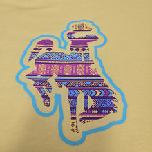 Radiating ~ Multi-bright Bucking Horse ~ Heather Yellow Bella Tee - My Wyo Designs