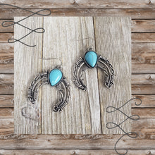 Navajo Naja Barbed Wire Turquoise Earrings - My Wyo Designs