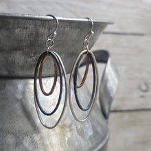 Tritone Oval Spinning Earrings - My Wyo Designs