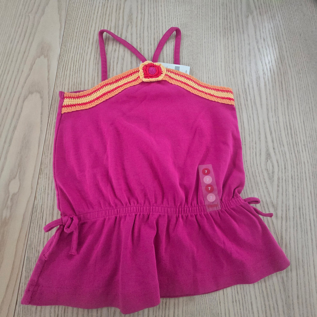 Gymboree ~ Fiesta  ~ Fuchsia Crochet accents tank size 7
