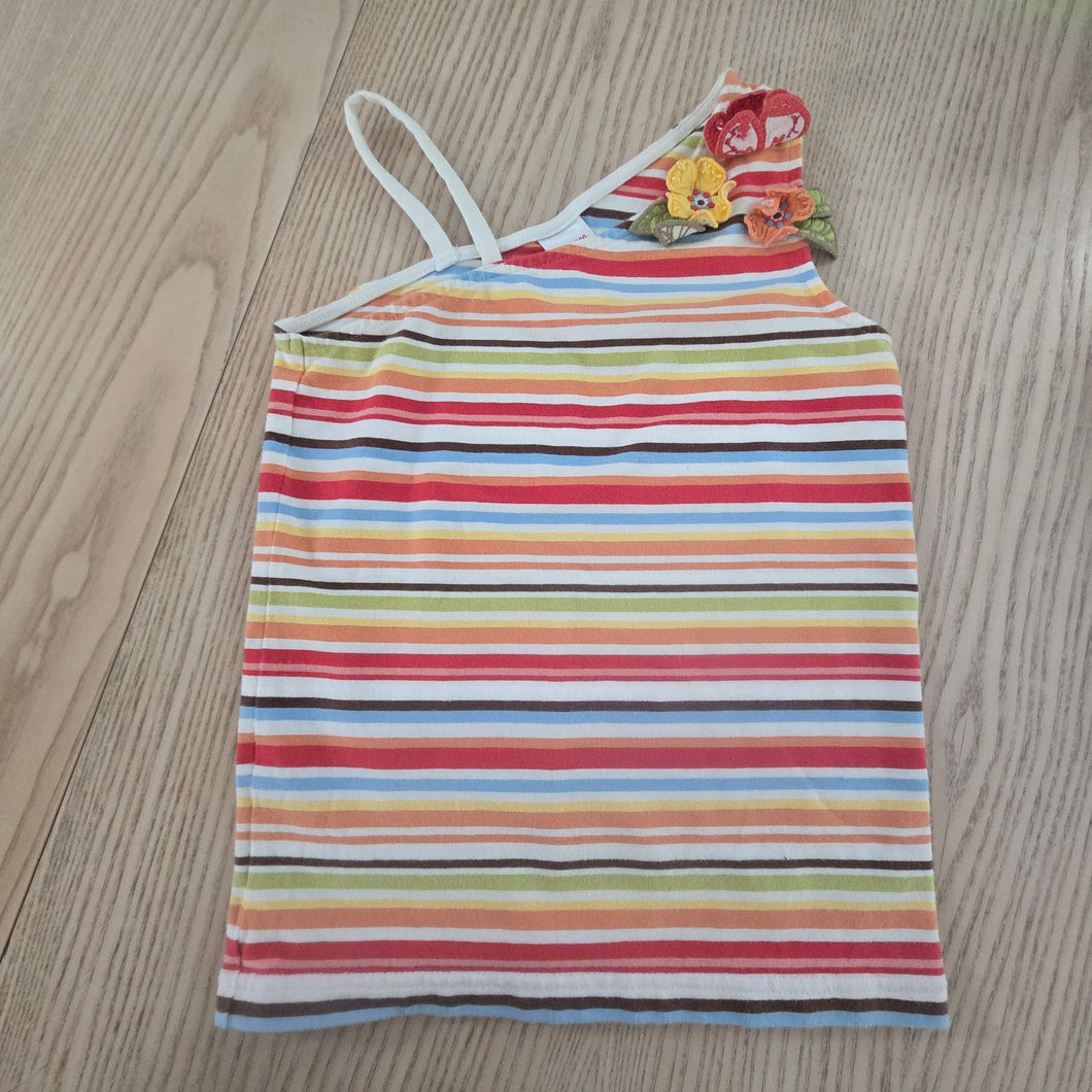 Gymboree ~ Fall Floral & Stripes  ~ Cold shoulder tank size 7