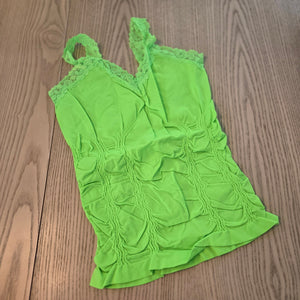 Neon Lime Rouched Cami by Mopas ~Ladies one size~ NEW
