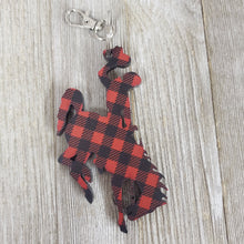 Buffalo Plaid ~Bucking Horse & Rider®️ Keychain - My Wyo Designs