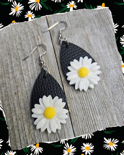 Itty Bitty Daisy Ear~ Black - My Wyo Designs