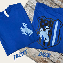 Back the Blue~ Royal Bella Unisex Tee - My Wyo Designs