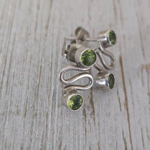 Vintage Peridot & Sterling Swiggle Earring - My Wyo Designs