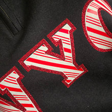Peppermint WYO ~ Black 3/4 Zip Fleece top