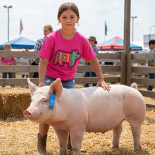 Serape' ~SHOW PIG ~YOUTH ~ Raspberry Tee - My Wyo Designs