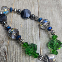 Green, Royal Italian Glass Pendant & cut glass bead necklace - My Wyo Designs