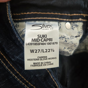 Silvers SUKI Capris, size 27 stretch