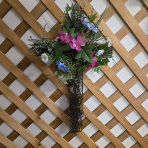 Silk Flower Cross Wall Hanger - My Wyo Designs