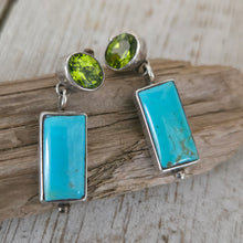 Vintage Peridot & Turquoise Artisan Earrings - My Wyo Designs
