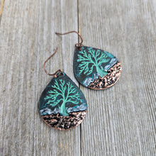 Tree in the Mountains~ Patina Teardrop Earrings