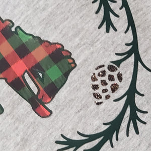 Traditional Red & Green Plaid ~Pine Wreath~ Tee (pre-order) - My Wyo Designs