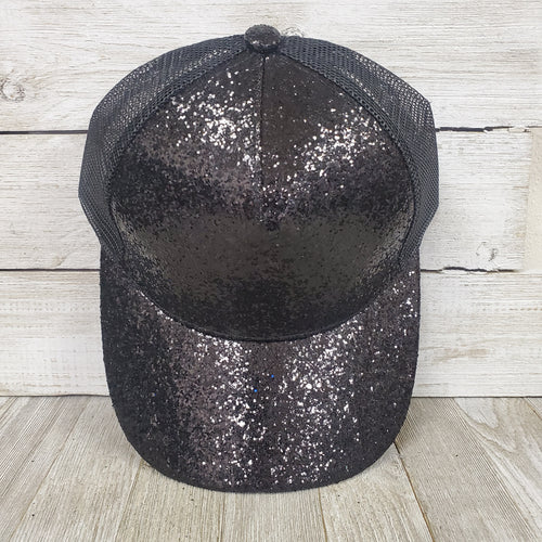 Glitter Black CC Trucker cap - My Wyo Designs