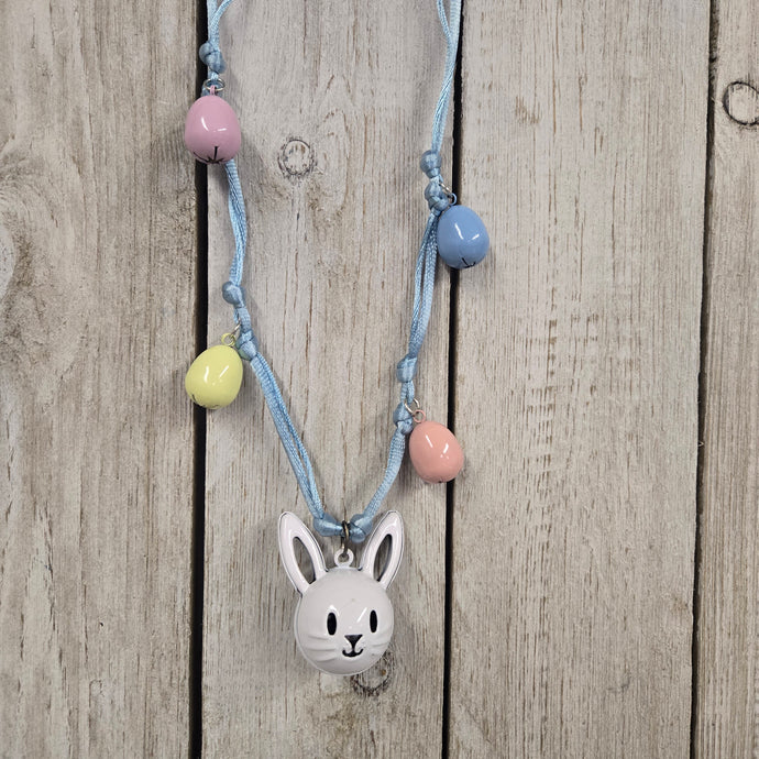 Satin Tie Back Easter Bunny & Eggs necklace - My Wyo Designs