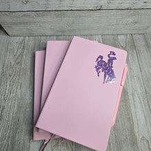Big Bucking Horse Note Pad w/pen ~ Pink w/purple Leopard - My Wyo Designs