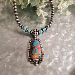 Navajo Elongated Stone Necklace - My Wyo Designs