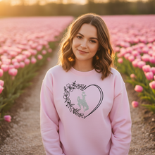 Wildflower Heart & Steamboat~ Light Pink Gildan Sweatshirt