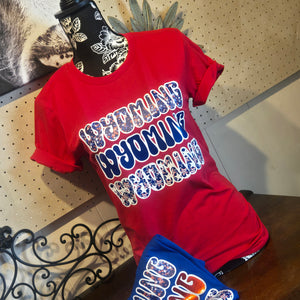 Patchwork WYOMING ~ Red Bella Tee