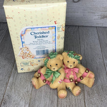 Cherished Teddies "Bonnie & Harold Ring In The Holidays With Me" NIB