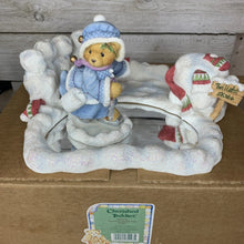 Cherished Teddies "Festival Ice Skating Pond & Candace Skating" SET