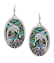 Dolphin Sealife MOP shell earrings - My Wyo Designs