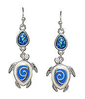 Sea Turtle Royal Dangle Earring - My Wyo Designs