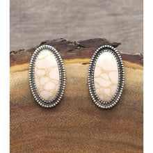 Western Oval Button Natural Earrings - My Wyo Designs