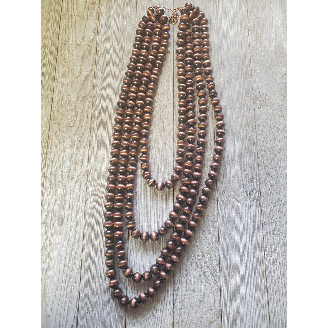 Graduated 4 strand Copper Pearls necklace - My Wyo Designs