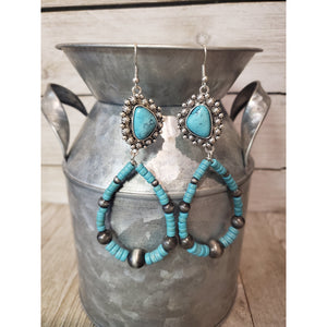 Navajo Inspired ~Fancy Dangles~ Turquoise/silver - My Wyo Designs