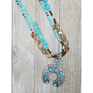 Turquoise Naja Double Strand Necklace - My Wyo Designs
