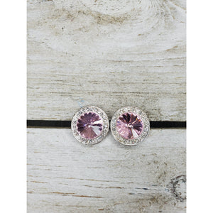 Crystal Rim ~Pink~ Earring Post - My Wyo Designs