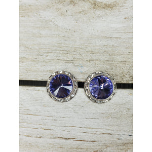 Crystal Rim ~Lavender~ Earring Post - My Wyo Designs