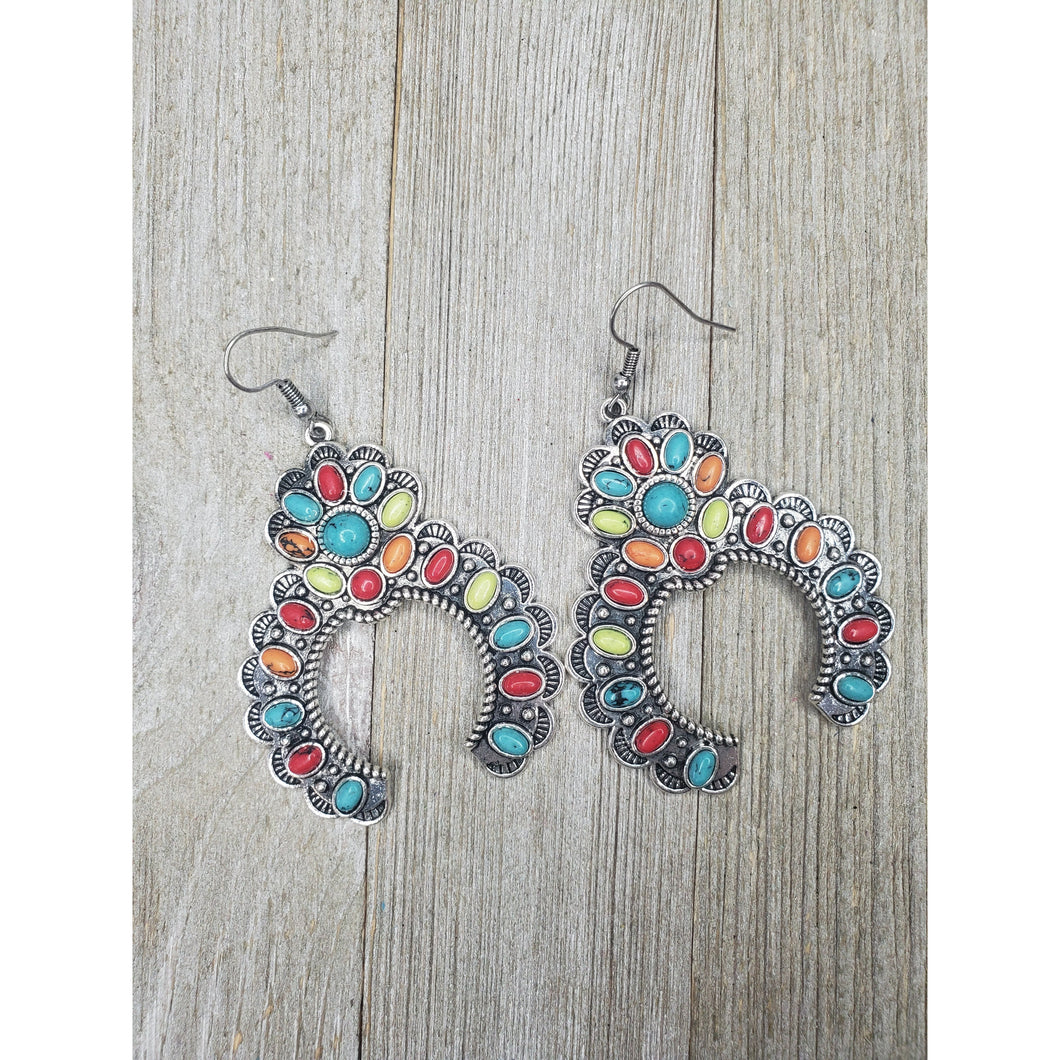 Southwestern Multi Bright Naja Earrings - My Wyo Designs