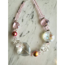Light Pink Crystal Hearts Necklace - My Wyo Designs