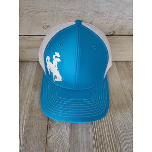 Turquoise & White Bucking horse & Rider®️Trucker cap* - My Wyo Designs