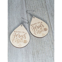 Wooden ~Jesus & Coffee~ Earrings - My Wyo Designs