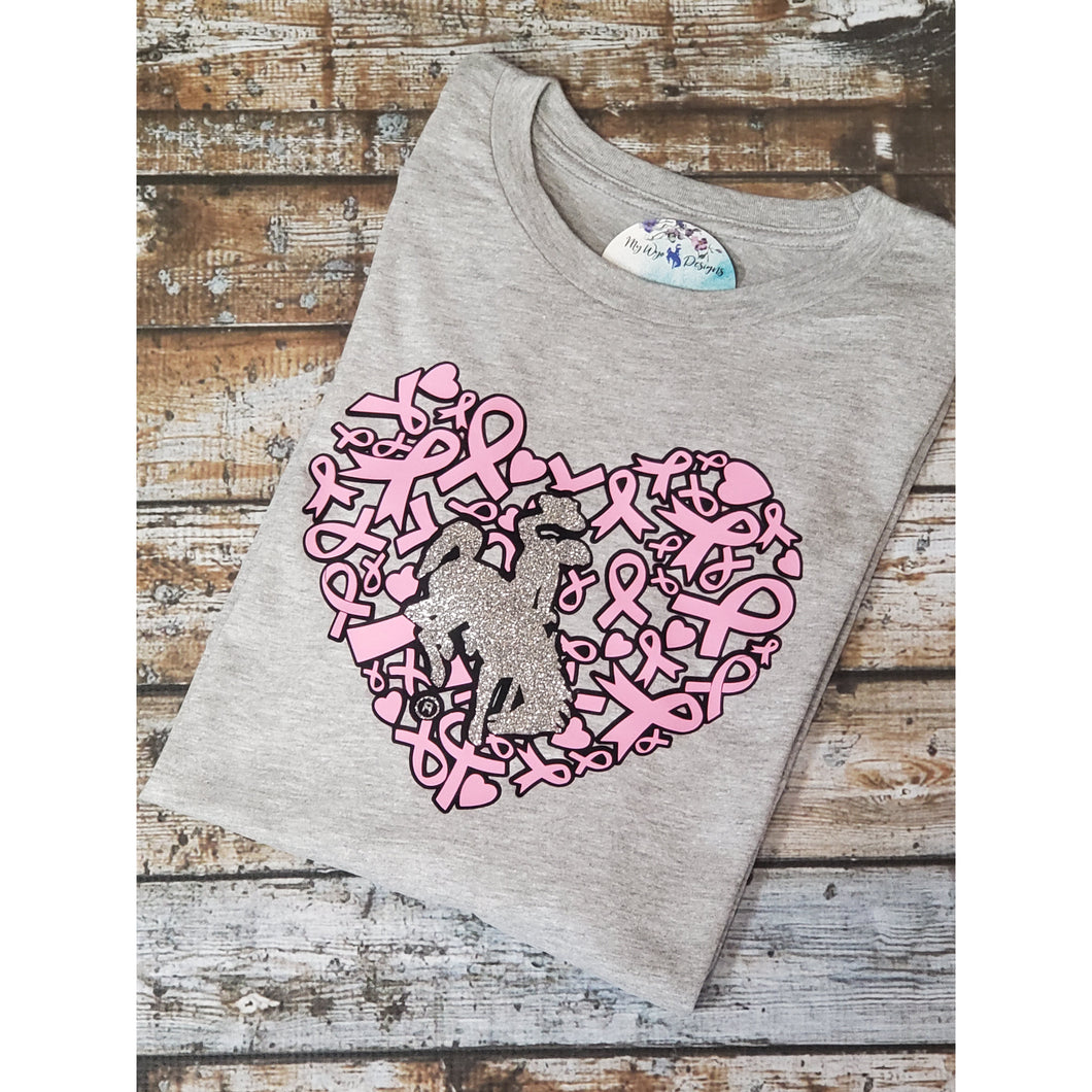 Buckin' for a Cure ~Ribbons Galore~  Long Sleeved Tee - My Wyo Designs