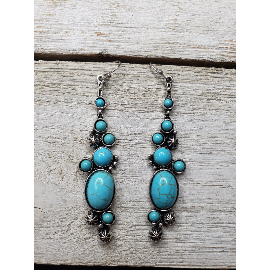 Western Cluster Turquoise Earring - My Wyo Designs