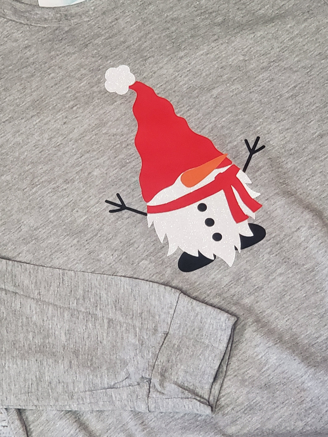 Snowman Gnomie~ Long Sleeve ~Pine & Berries - My Wyo Designs