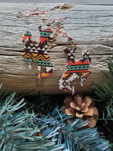 Aztec  Mustard & Teal ~Bucking Horse Earrings - My Wyo Designs