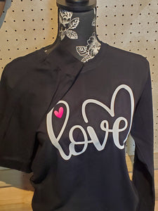 It's Amore' Love LONG sleeve Tee ~Black~ - My Wyo Designs