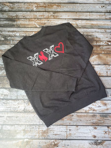 X0X0 RED ~For the Love of Cows & Horses~ Sweatshirt {Pre-order} - My Wyo Designs