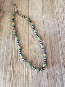 Navajo Inspired Pearl necklace - My Wyo Designs