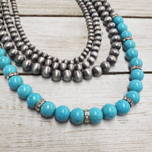 Graduating Navajo Pearl Inspired & Turquoise Necklace - My Wyo Designs